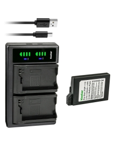 Kastar 1-Pack PSP 110 Battery and LTD2 USB Charger Replacement for Sony PSP-Lite, PSP-Silm, PSP2000 PSP2001 PSP2002 PSP2003 PSP2004 PSP2005 PSP2006 PSP2007 PSP2008 PSP2009 PSP2010 PSP3000 PlayStation