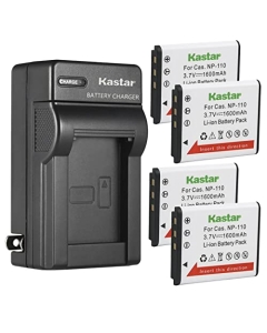 Kastar 4-Pack Battery and AC Wall Charger Replacement for JVC GZ-VX700SEU, GZ-VX705, GZ-VX705TU, GZ-VX715BEK, GZ-VX715SEU, GZ-VX755, GZ-VX770, GZ-VX775, GZ-VX815B, GZ-VX815BEK, GZ-VX815BU, GZ-VX895