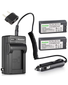 Kastar Battery 2 Pack + Charger Replacement for Sony NP-FC11 NP-FC10 DSC-P12 DSC-P10 DSC-P8 DSC-V1 DSC-P7 DSC-P5 DSC-P9 DSC-P3 DSC-F77 DSC-P10S DSC-FX77 DSC-P2 DSC-P10L DSC-P8L DSC-F77A DSC-P8S P8R