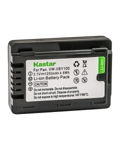 Kastar 1-Pack Battery Replacement for Panasonic VW-VBY100 Battery, Panasonic HC-V110, HC-V110G, HC-V110GK, HC-V110K, HC-V110P, HC-V110P-K, HC-V130, HC-V130K, HC-V201, HC-V201K Cameras