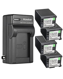 Kastar 4-Pack BP-828 Battery and AC Wall Charger Replacement for Canon XA60, Canon XA65, Canon XA70, Canon XA75, Canon VIXIA HF G70 Camera