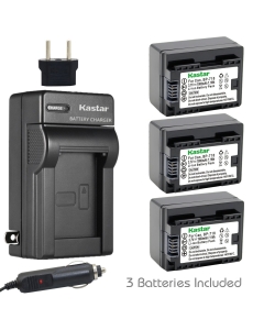 Kastar Battery BP-718 (3-Pack) and Charger for Canon BP-718 BP-727BP-709 CG-700 and VIXIA HF M50 HF M52 HF M500 HF R30 HF R32 HF R40 HF R42 HF R50 HF R52 HF R60 HF R62 HF R300 HF R400 HF R500 HF R600