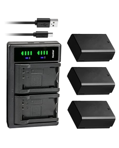 Kastar 3-Pack Battery and LTD2 USB Charger Replacement for Nikon Z 30 Mirrorless Camera, Z30 Creator Ready Z Series Camera