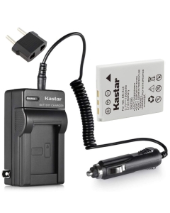 Kastar Battery + Charger With Car Plug Replacement for Nikon Coolpix P1 P2 S1 S2 S3 S5 S50 S50c EN-EL8 ENEL8