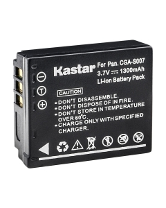 Kastar 1-Pack CGA-S007 Battery Replacement for Panasonic Lumix DMC-TZ1S, Lumix DMC-TZ2, Lumix DMC-TZ2A, Lumix DMC-TZ2K, Lumix DMC-TZ2S, Lumix DMC-TZ3, Lumix DMC-TZ3A, Lumix DMC-TZ3K Camera