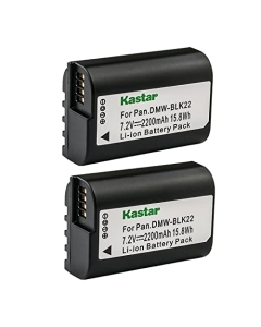 Kastar 2-Pack DMW-BLK22 Battery Replacement for Panasonic Lumix GH5 II Mirrorless Digital Camera, Lumix GH6 Mirrorless Digital Camera, Lumix S5 II Mirrorless Camera, Lumix S5 IIX Mirrorless Camera
