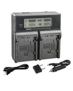 Kastar VW-VBG6 Pro LCD Dual Fast Charger Compatible with Panasonic VW-VBG6GK VW-VBG6PPK, AG-HMC73MC, AG-HMC80, AG-HMC83MC, AG-HMC150, AG-HMC151E, AG-HMC153MC, AG-HMC155 Camera