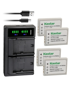 Kastar 4-Pack Battery and LTD2 USB Charger Replacement for MINOX DC 4211, DC 5222, DC 6311, PRAKTICA Luxmedia 7103, Voigtlander, Virtus D4, Virtus D5, Virtus D500, Virtus D6, Virtus D600, Virtus S6