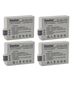 Kastar LP-E5 Battery (4-Pack) for LP-E5, LC-E5E and Canon EOS 450D, 500D, 1000D, Kiss F, Kiss X2, Kiss X3, Rebel XS, Rebel XSi, Rebel T1i Digital Cameras