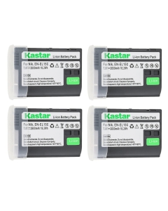 Kastar 4-Pack Battery Replacement for Nikon EN-EL15, EN-EL15a, EN-EL15b, EN-EL15c - MH-25 Charger, Compatible with Nikon Zf, Z5, Z6 II, Z7 II, Z8 Mirrorless Cameras