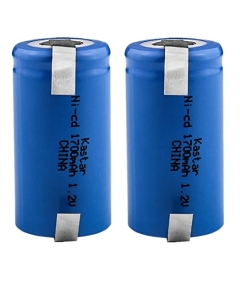 Kastar 2-Pack Battery Replacement for NEDA (National Electric Distributors Association 10014 W/TABS) Nickel Cells SUB C W/Tabs, GMT180, Panasonic ER389 P130SCR, Powertron AAT
