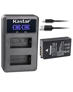 Kastar 1-Pack EN-EL20 Battery and LED2 USB Charger Compatible with Nikon 1 J1, Nikon 1 J2, Nikon 1 J3, Nikon 1 S1, Nikon 1 V3, Nikon DL24-500 DSLR Camera