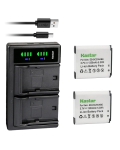 Kastar 2-Pack Battery and LTD2 USB Charger Replacement for Samsung EB-BC200, EB-BC200ABE, EB-BC200ABK, EB-BC200ABUGUS, GH43-04604A, Samsung Gear 360, SM-C200, SM-C200NZWAXAC, SM-C200NZWAXAR (US Model)
