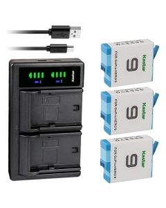 Kastar 3-Pack 3.85V 1900mAh Battery and LTD2 USB Charger Compatible with GoPro HERO9 Hero 9, GoPro ADDBD-001 Battery, GoPro HERO9 Black Edition, GoPro Hero 9 Black Edition, Go Pro 9 Edititon Camera