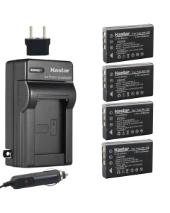 Kastar 4X Battery + Charger for Fujifilm NP-120 FinePix 603, F10, F11, KYOCERA Contax Tvs Digital, RICOH Caplio 300G, Caplio 400G Wide, Caplio Pro G3, Caplio R330, Caplio RR10, Caplio RR30 Caplio RX