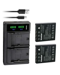 Kastar 2X Battery and LTD2 USB Charger Replacement for Panasonic CGA-S004, CGA-S004A, CGA-S004A/1B, CGA-S004E/1B, DMW-BCB7 Battery, Panasonic Lumix DMC-FX2 DMCMX2, Lumix DMC-FX7 DMCFX7 Digital Camera