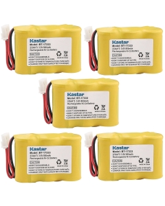 Kastar BT-17333 BT-27333 Cordless Battery (5 Pack), Ni-MH 3.6V 800mAh, for BT163345 BT263345 CS2111 CS5121 AT&T 89-1332-00-00 Sanyo CLT3500 Radio Shack 23-956 43-3215 GE 153524 2830663 5-2320