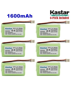 Kastar 6 Pack AAX2 2.4V Phone Battery for Sony: BP-T50, BPT50, BP-T51, BPT51, BP-TR10, BPTR10, Vtech: BT175242, BT-175242, BT275242, BT-275242, 6119, 6128, 6129, 89-1341-00-00, 8913410000