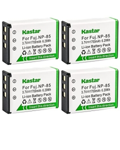 Kastar FNP-85 Battery 4-Pack Replacement for DV-E80 Rich A180 A200 A230 R291F DIGIPO HDV-S590 HDV-S690 AIGO AHD-Z50 OUCCA HDV-A37 Camera