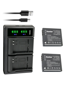Kastar 2-Pack Battery and LTD2 USB Charger Replacement for Panasonic Lumix DMC-FX35A DMC-FX35EG-A DMC-FX35EG-K DMC-FX35EG-N DMC-FX35EG-S DMC-FX35EG-W DMC-FX35K DMC-FX35S, Lumix DMC-FX36 DMC-FX36GK