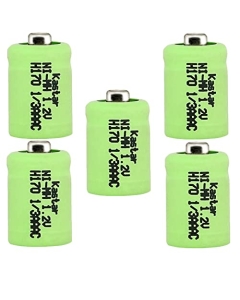 Kastar 5-Pack Battery Replacement for Solar Battery, Outdoor Solar Garden Art Light Battery, 1/3AAA-150NM-NT Nickel Metal Hydride, GP - 17AAAH, GP17AAAH, Sanyo N-50AAA, GP 1/3AAA-170NM, Waco ACK40303