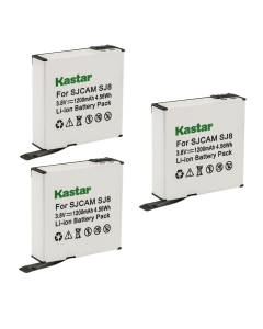 Kastar 3-Pack SJ8 Battery Replacement for SJCAM SJ8 Star, SJCAM SJ8B Battery, SJCAM SJ8 Star Sport Camera, SJCAM SJ8 Star 4K Ultra HD Action Camera