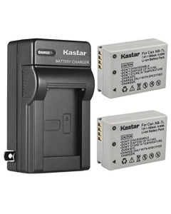 Kastar 2-Pack Battery & AC Wall Charger Replacement for Canon NB-7L, NB-7LH, CB-2LZ, CB-2LZE, PowerShot G10, G11, G12, SX30 IS Cameras