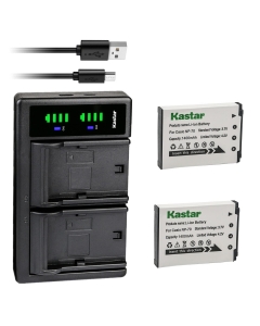 Kastar 2-Pack Battery and LTD2 USB Charger Compatible with Casio Exilim Zoom EX-Z150, Exilim Zoom EX-Z150BK, Exilim Zoom EX-Z150GN, Exilim Zoom EX-Z150PK, Exilim Zoom EX-Z150RD, Exilim Zoom EX-Z150SR