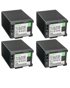 Kastar 4-Pack BP-828 Battery 7.4V 3300mAh Replacement for Canon BP-820 BP820, BP-828 BP828 Battery, Canon CG-800 CG800 Charger, Canon VIXIA HF G50 UHD 4K, VIXIA HF G60, VIXIA GX10 Camcorder
