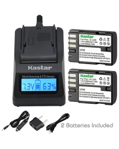 Kastar Ultra Fast Charger(3X Faster) Kit and D-Li90 Battery (2-Pack) Work with K-01 K-3 K-5 K-5II K-5IIs K-7 645D 645Z Cameras