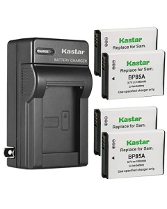 Kastar 4-Pack Battery and AC Wall Charger Replacement for Samsung EA-BP85A, EA-BP85A /E, BP-85A BP85A Battery, Samsung SBC-85A Charger, Samsung EC-WB210ZBPRUS, PL210, SH100, ST200, ST200F, WB210