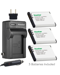 Kastar Battery (3-Pack) and Charger Kit for Olympus Li-70B, Li-70C and D-700 D-705 D-710 D-715 D-745 FE-4020 FE-4040 FE-5040 VG-110 VG-120 VG-130 VG-140 VG-145 VG-150 VG-160 X-940 X-990 Cameras