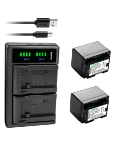 Kastar 2-Pack Battery and LTD2 USB Charger Replacement for Canon BP-708 BP708, BP-709 BP709, BP-718 BP718, BP-727 BP727, US 6055B002 Battery, Canon CG-700 CG700 Charger