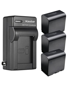 Kastar 3-Pack SSL-JVC70 Battery and AC Wall Charger Compatible with JVC SSL-JVC50, SSL-JVC70, SSL-JVC75, BN-S8I50 Battery, JVC GY-LS300, GY-LS300CHU Camera