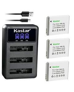 Kastar 3 Pack Battery and LCD Triple USB Charger Compatible with Came-TV KUMINIK8, Came-KUMINIK8 Duplex Digital Wireless Headset, Came-TV Came-WAERO WAERO Duplex Digital Wireless Headset
