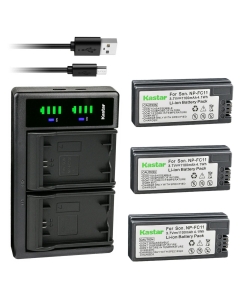 Kastar 3-Pack Battery and LTD2 USB Charger Replacement for Sony Cyber-Shot DSC-P7, Cyber-Shot DSC-P8, Cyber-Shot DSC-P8E, Cyber-Shot DSC-P8S, Cyber-Shot DSC-P8R, Cyber-Shot DSC-P8L, Cyber-Shot DSC-P9