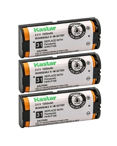 Kastar 3-Pack 2.4V 1000mAh Ni-MH Rechargeable Battery Replacement for Panasonic HHR-P105 HHR-P105A Type 31 91AAALH2BXZ Battery and Panasonic Home Handset Cordless Phone