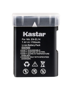 Kastar Battery Replacement for Nikon EN-EL14 EN-EL14a MH-24 MH-24a and Nikon D3100 D3200 D3300 D3400 D3500 D5100 D5200 D5300 D5500 D5600 DF Coolpix P7000 P7100 P7700 P7800 DSLR Camera