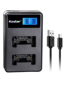 Kastar LCD Dual Charger for Sanyo Xacti VPC-E1403, VPC-E1500, VPC-E1500TP, VPC-E1600, VPC-E1600TP, VPC-T700, VPC-T850, VPC-T1060, VPC-T1284, VPC-T1495, VPC-T1496, VPC-TP1000 Cameras