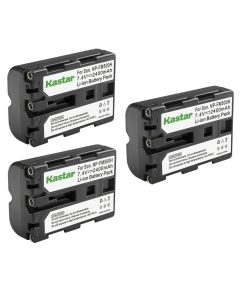 Kastar 3-Pack NP-FM500H Battery 7.4V 2400mAh Replacement for Sony DSLR-A300K/N, DSLR-A300X, DSLR-A350, α350, Alpha A350, DSLR-A350B, DSLR-A350H, DSLR-A350K, DSLR-A350X, DSLR-A450, α450 Camera