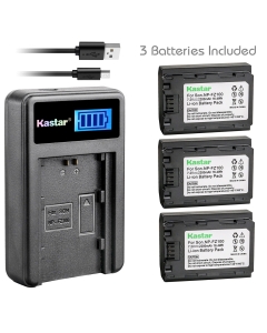 Kastar Battery 3 Pack and LCD USB Charger for Sony NP-FZ100 BC-QZ1 and Sony Alpha 9, Alpha A9, Alpha 9R, Alpha A9, Alpha A9R, Alpha a9S, Alpha A7R III, Alpha A7R3, Alpha ILCE-7RM3 Camera