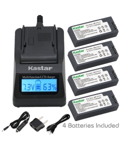 Kastar Ultra Fast Charger Kit and Battery (4-Pack) for Sony NP-FC11 NP-FC10 and DSC-V1 DSC-P12 DSC-P10/P10L/P10S DSC-P9 DSC-P8/P8L/P8S/P8R DSC-P7 DSC-P5 DSC-P3 DSC-P2 DSC-F77/F77A DSC-FX77
