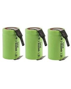Kastar 3-Pack 2/3A 1.2V 1600mAh Ni-MH Battery W/Tabs Replacement for Radio Controlled Devices, Electric Tools and Toys, Electric Mopeds, Meters, Two Radios, Hybrid Automobiles, Electric Razors