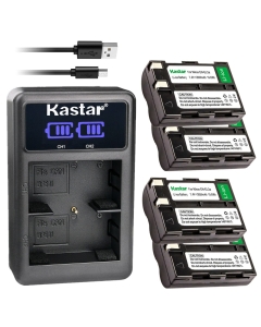 Kastar 4-Pack EN-EL3A Battery and LED2 USB Charger Compatible with Nikon EN-EL3, EN-EL3a Battery, Nikon MH-18, MH-18a, MH-19 Charger, Nikon D50, D70, D70s, D100, D100 SLR Cameras