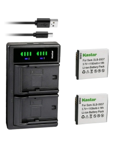 Kastar 2-Pack Battery and LTD2 USB Charger Replacement for Samsung SLB-0937 Battery, SAC-47 Charger, Samsung CL5, CL50, CL80, I8, Digimax L730, Digimax L735, Digimax L830, NV4, NV33, ST10 Camera