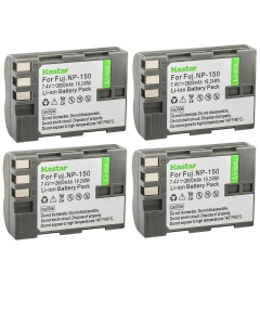 Kastar Battery 4-Pack Replacement for Fujifilm NP-150 NP150 FNP150 Battery, BC-150 BC150 Charger, Fujifilm FinePix is Pro, Fujifilm FinePix S5 Pro, Fuji FinePix S5 Pro, Fuji FinePix is Pro Camera