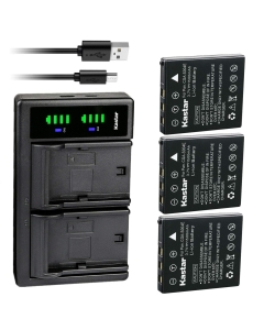 Kastar 3X Battery and LTD2 USB Charger Replacement for Panasonic CGA-S004, CGA-S004A, CGA-S004A/1B, CGA-S004E/1B, DMW-BCB7 Battery, Panasonic Lumix DMC-FX2 DMCMX2, Lumix DMC-FX7 DMCFX7 Digital Camera