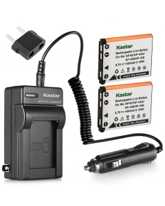 Kastar Battery 2 Pack and Charger Replacement for Fuji NP-45 NP-45A NP-45B NP-45S Battery, BC-45B Charger, XP10 XP11 XP15 XP20 XP21 XP22 XP30 XP31 XP50 XP60 XP70 XP75 XP80 XP90 XP120 XP130 Camera