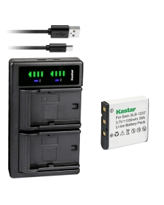 Kastar 1-Pack Battery and LTD2 USB Charger Replacement for Samsung SLB-1237 Battery, Samsung Digimax L55, Digimax L55W, Digimax L85 Digital Cameras