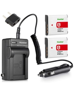 Kastar NP-BG1 Battery (2-Pack) and Charger Kit for Sony NP-FG1, BC-CSG and Sony Cyber-Shot DSC-H50, Cyber-Shot DSC-H10, Cyber-Shot DSC-W120, Cyber-Shot DSC-W170, Cyber-Shot DSC-W300 Digital Cameras